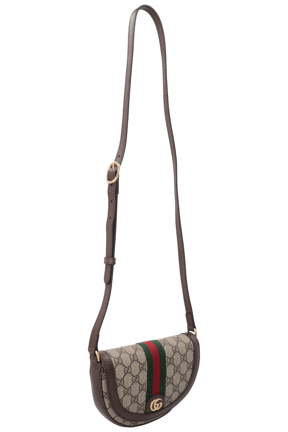 Sac bandoulière demi-lune Ophidia Gucci en toile suprême