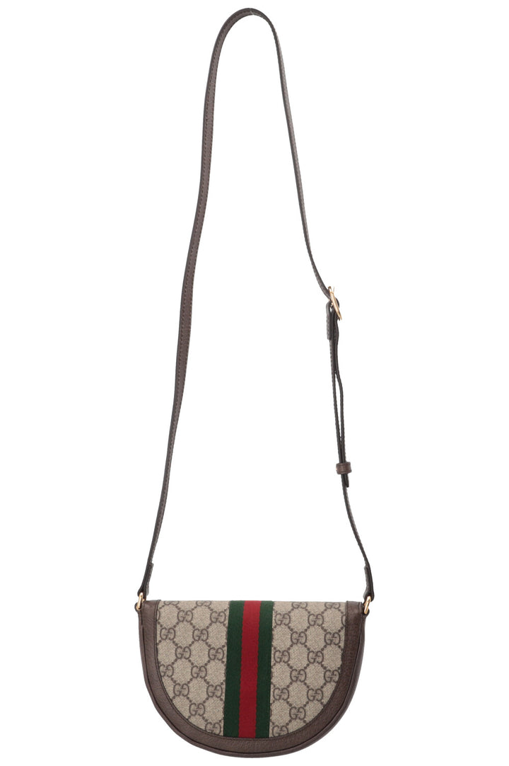 Sac bandoulière demi-lune Ophidia Gucci en toile suprême