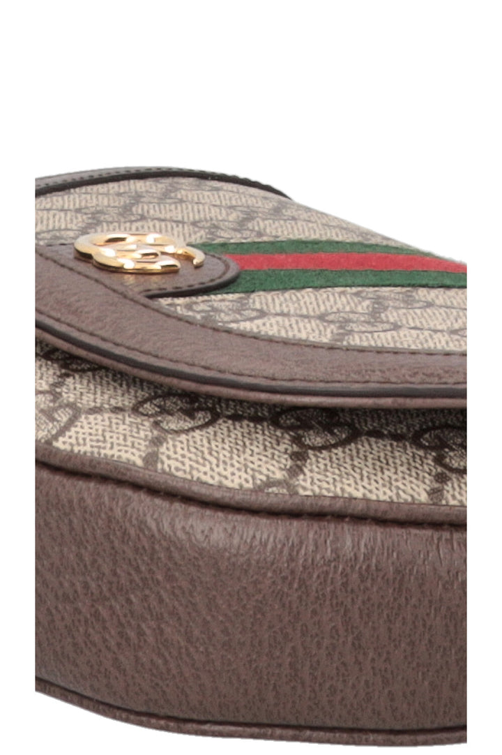 Sac bandoulière demi-lune Ophidia Gucci en toile suprême