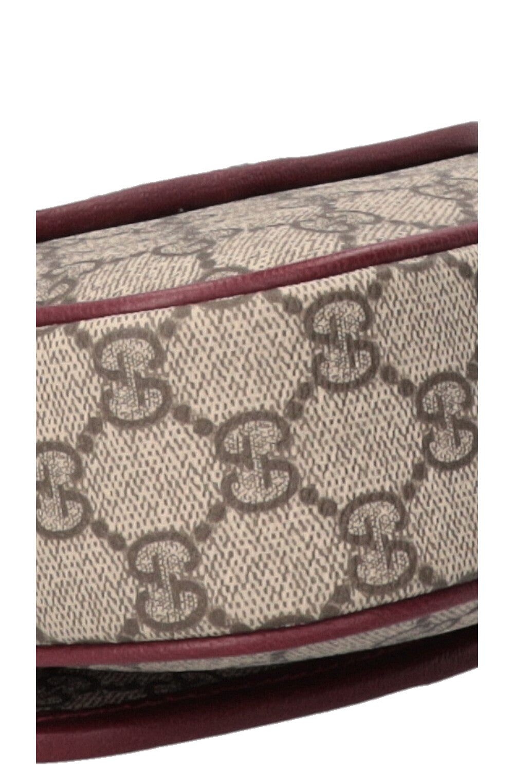 GUCCI Ophidia Top Handle Bag Small Supreme Canvas Leather Bordeaux