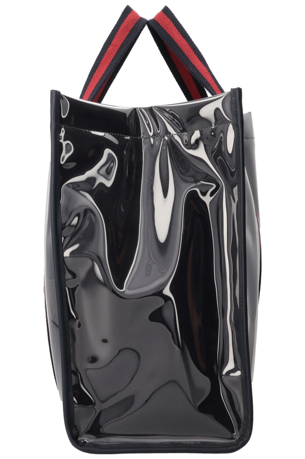 GUCCI Sac cabas Web en PVC bleu marine
