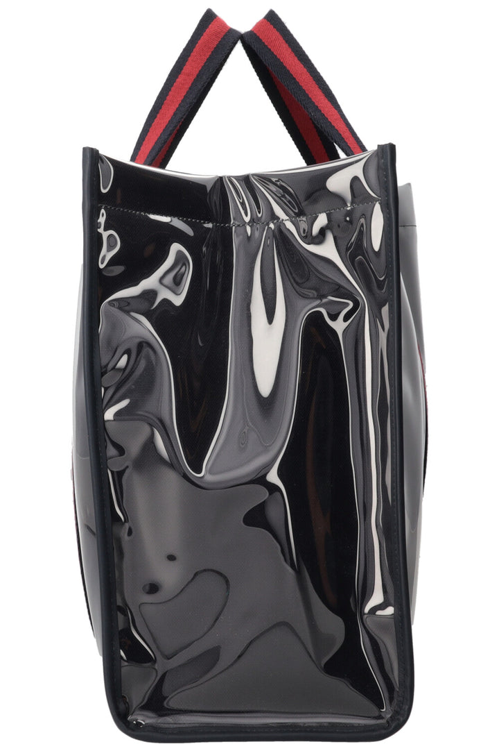 GUCCI Sac cabas Web en PVC bleu marine