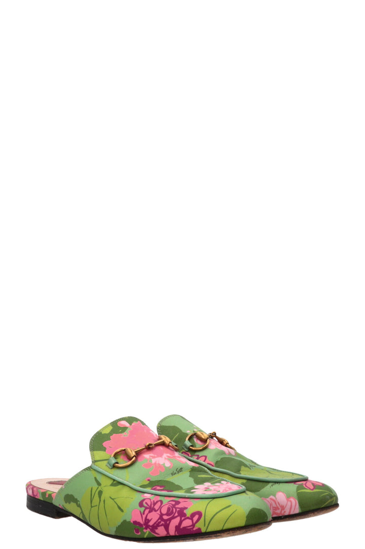 GUCCI Mules Princetown Ken Scott Cuir Multicolore