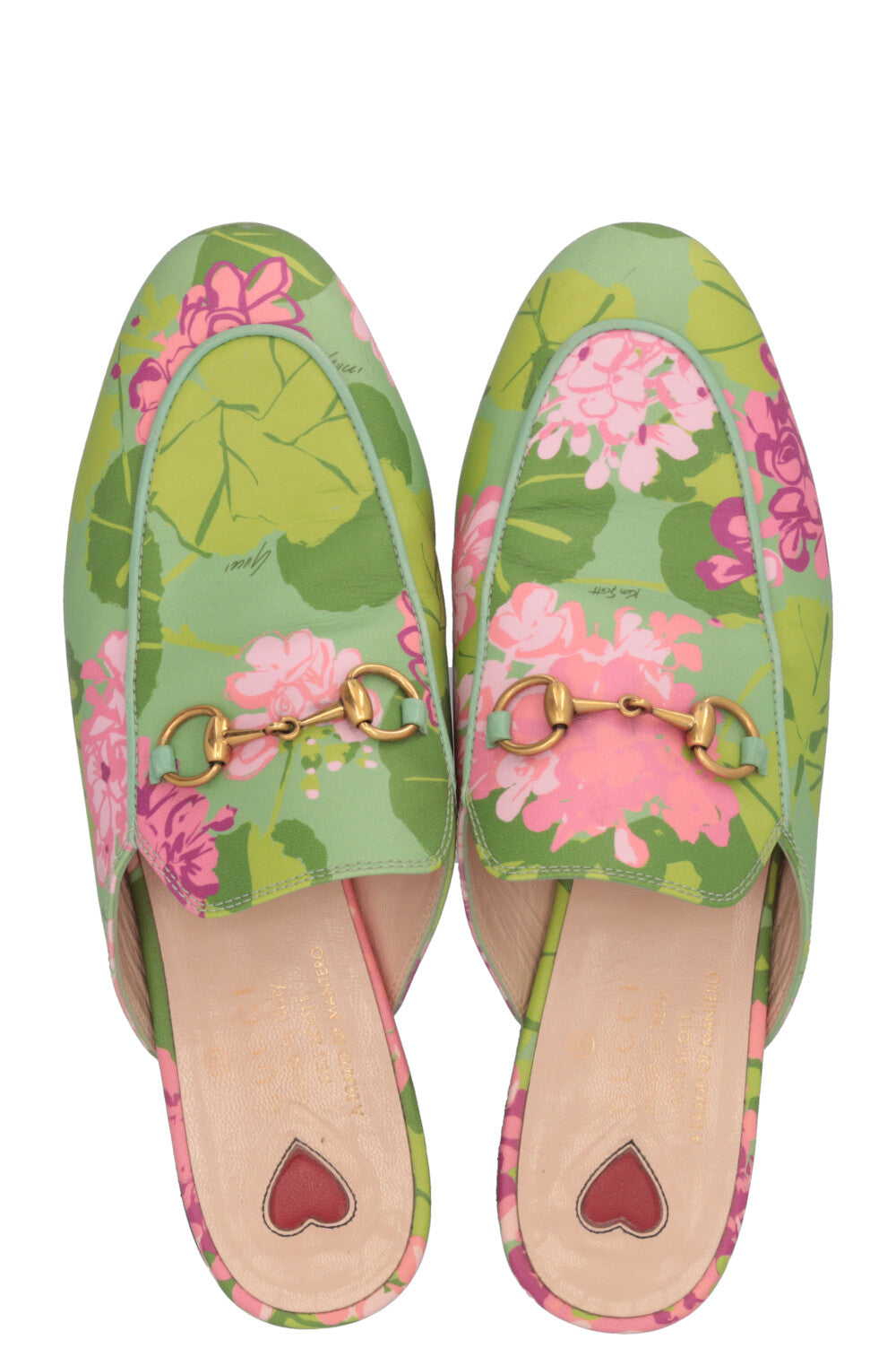 GUCCI Mules Princetown Ken Scott Cuir Multicolore