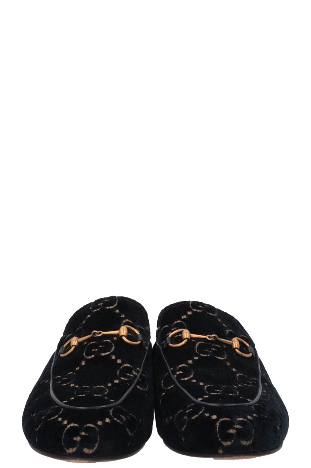 GUCCI Princetown Mules Velvet Dark Blue