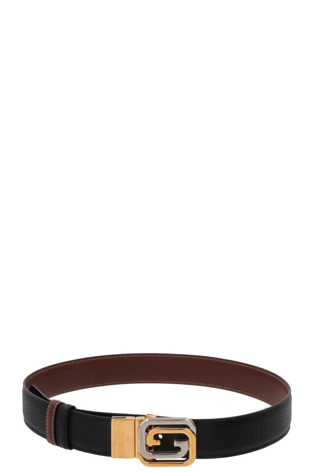 GUCCI Reversible GG Square Buckle Belt Black