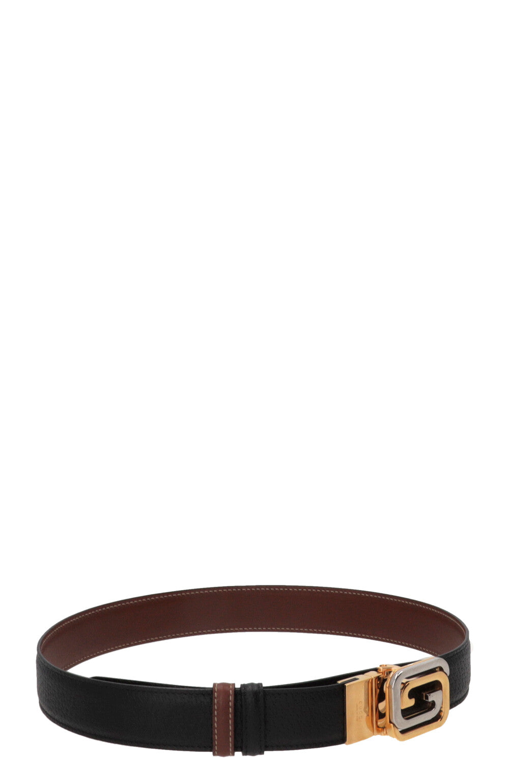 GUCCI Reversible GG Square Buckle Belt Black