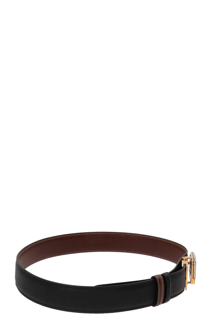 GUCCI Reversible GG Square Buckle Belt Black