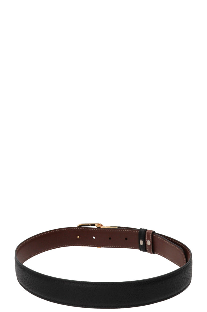 GUCCI Reversible GG Square Buckle Belt Black