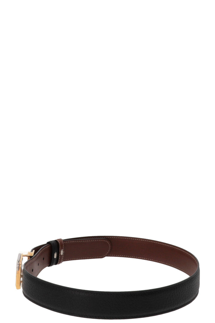 GUCCI Reversible GG Square Buckle Belt Black