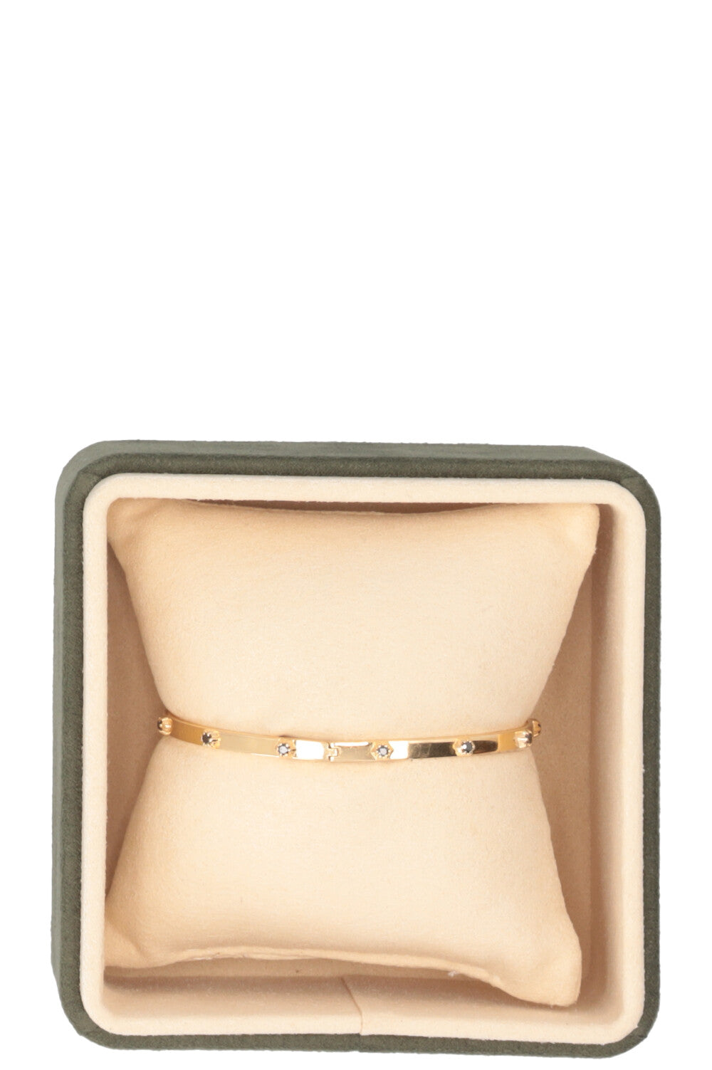 GUCCI Running GG Bangle Black Diamonds 18K Gold