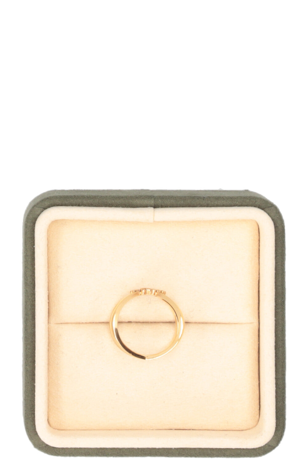 GUCCI Running GG Cross Ring 18k Yellow Gold Diamonds