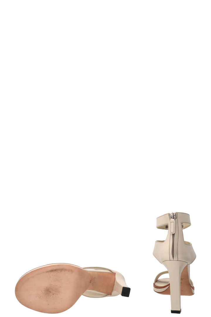 GUCCI Sandal Heels Leather Ivory