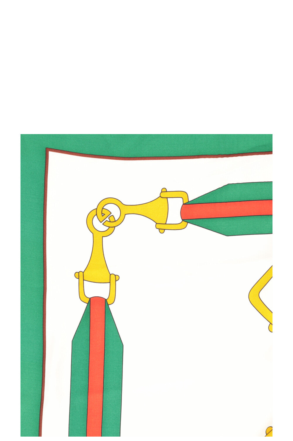 GUCCI Scarf Silk Green Multicolor