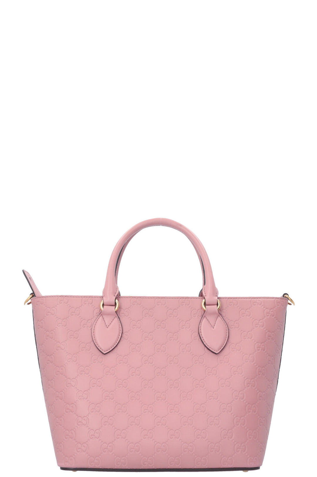 GUCCI Signature Tote Bag Small Leather Pink