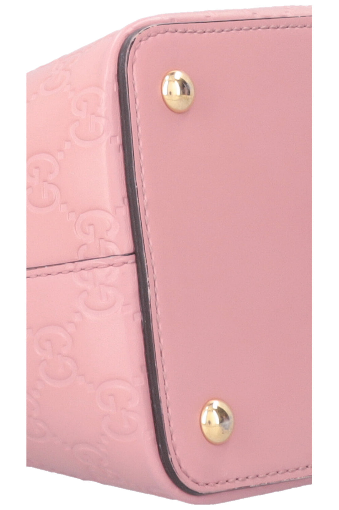 GUCCI Signature Tote Bag Small Leather Pink