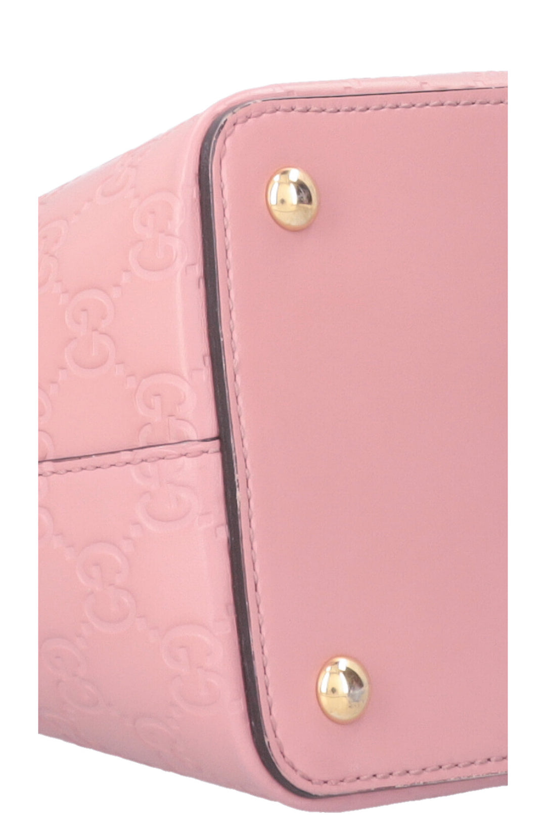 GUCCI Signature Tote Bag Small Leather Pink