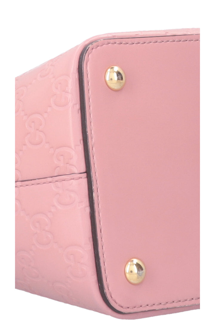 GUCCI Signature Tote Bag Small Leather Pink