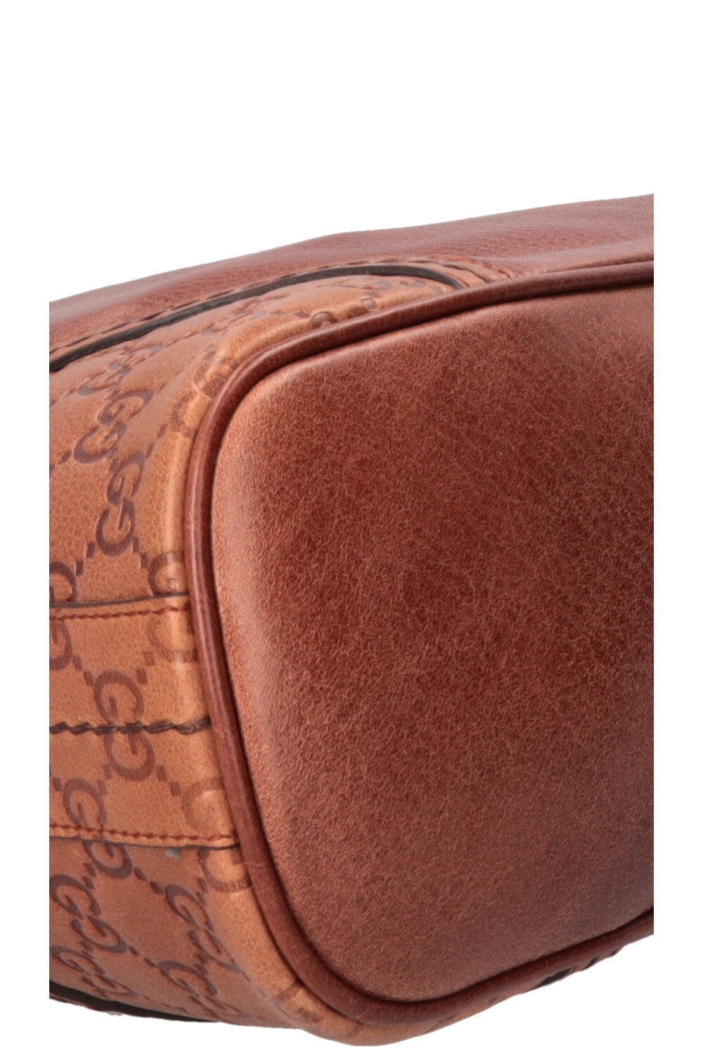 GUCCI Signora Hobo Bag Leather Brown