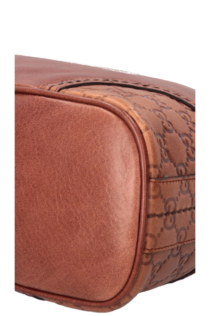 GUCCI Signora Hobo Bag Leather Brown