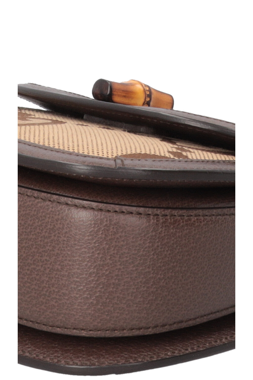Petit sac Gucci Bamboo 1947 en toile Jumbo GG marron