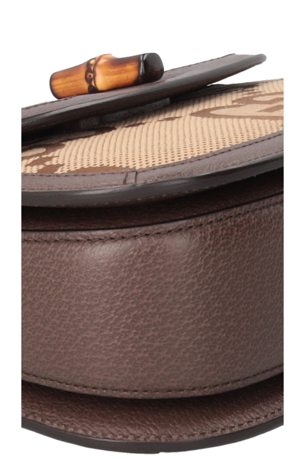 Petit sac Gucci Bamboo 1947 en toile Jumbo GG marron