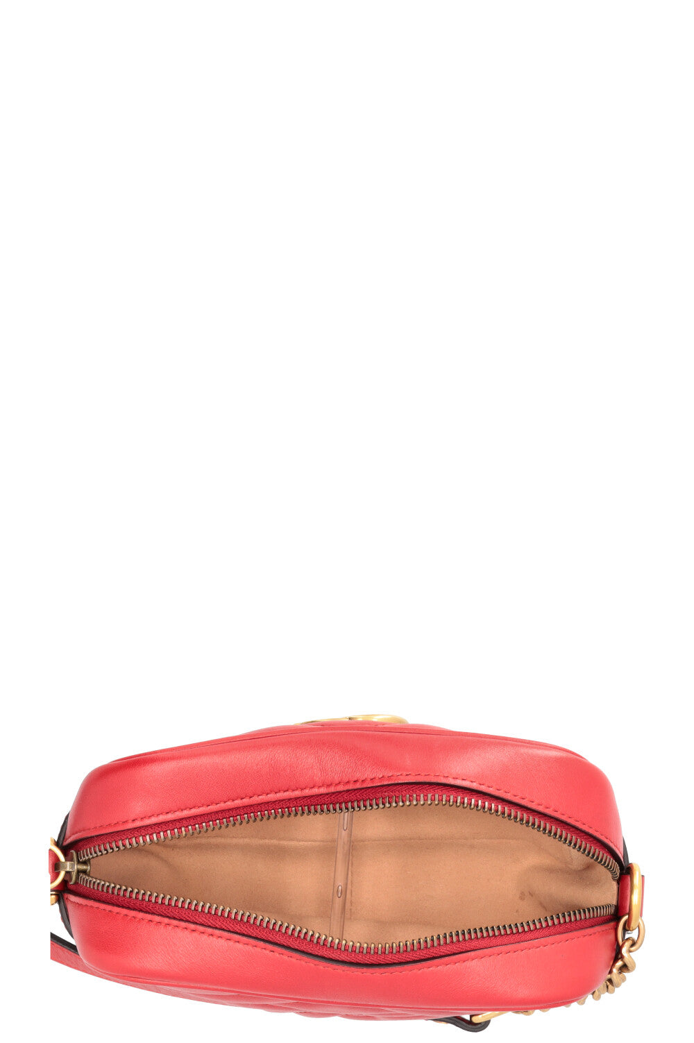 GUCCI Small Marmont Camera Bag Leather Red
