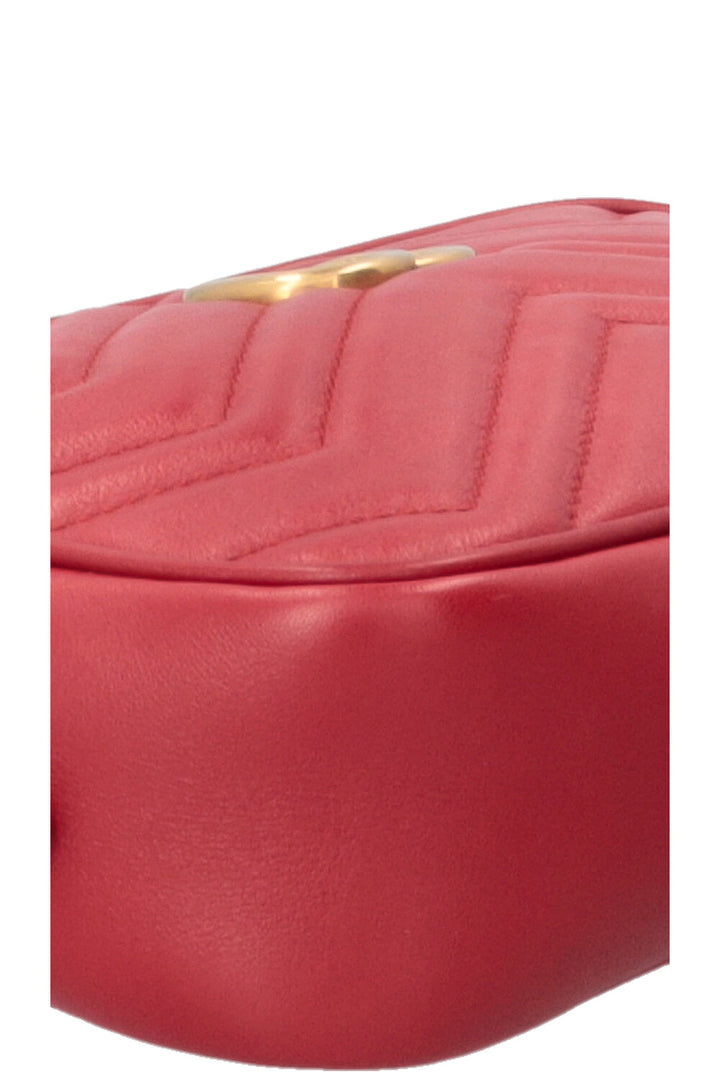 GUCCI Small Marmont Camera Bag Leather Red