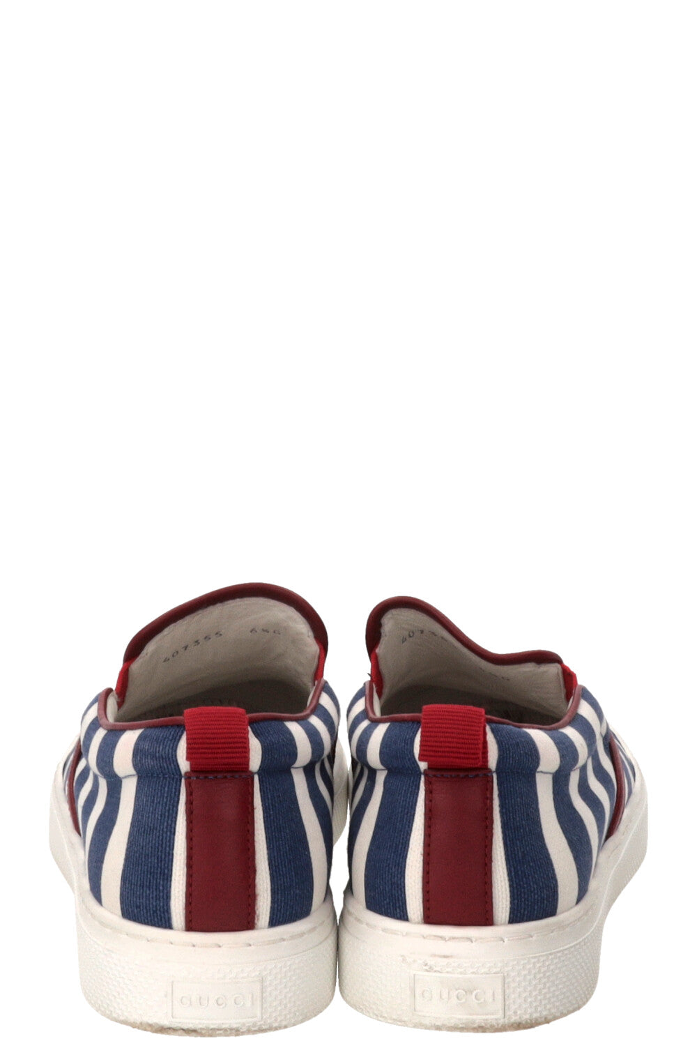 GUCCI Striped Dublin Slip On's Blue White