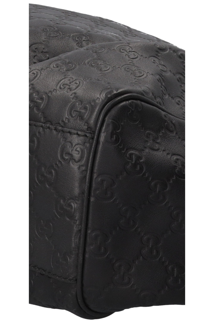 GUCCI Sukey Hobo Bag Leather Guccissima Black