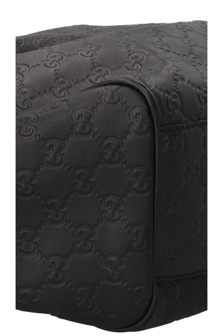 GUCCI Sukey Hobo Bag Leather Guccissima Black