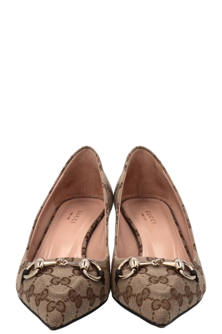 Escarpins GUCCI Supreme GG Horsebit en toile