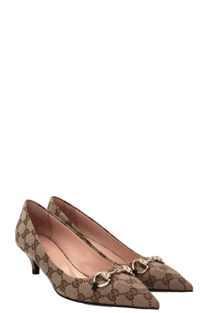 Escarpins GUCCI Supreme GG Horsebit en toile