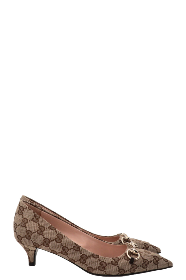 Escarpins GUCCI Supreme GG Horsebit en toile