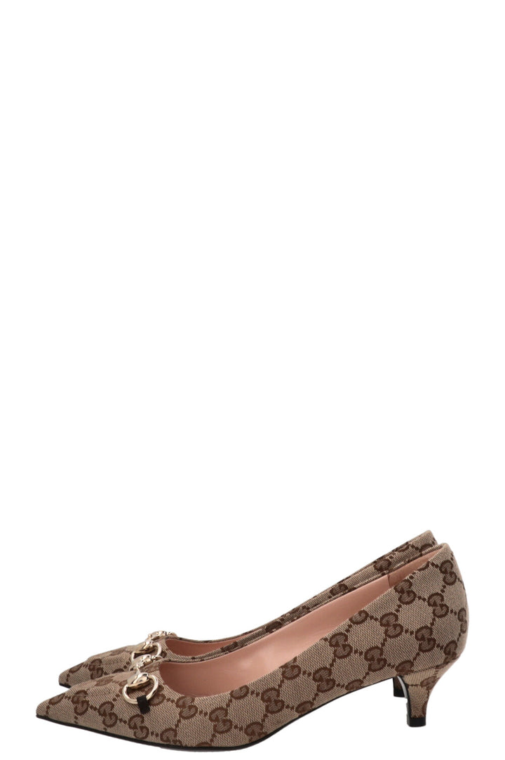 Escarpins GUCCI Supreme GG Horsebit en toile