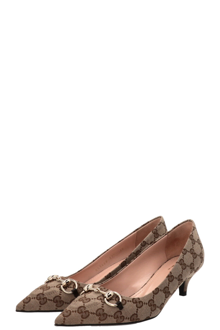 Escarpins GUCCI Supreme GG Horsebit en toile