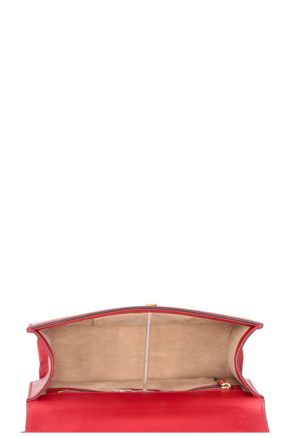 GUCCI Sylvie Hand Bag Small Leather Red