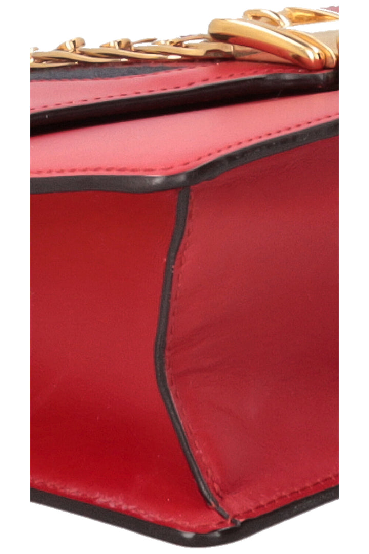 GUCCI Sylvie Hand Bag Small Leather Red