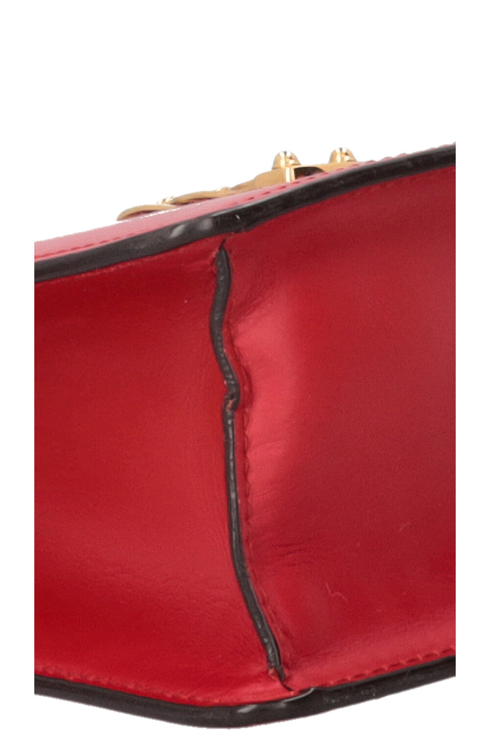 GUCCI Sylvie Hand Bag Small Leather Red