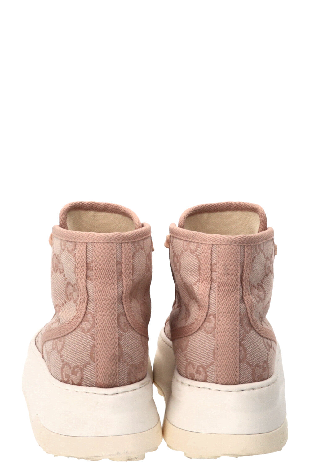 GUCCI Tennis 1977 High Top Sneakers Jacquard Rose