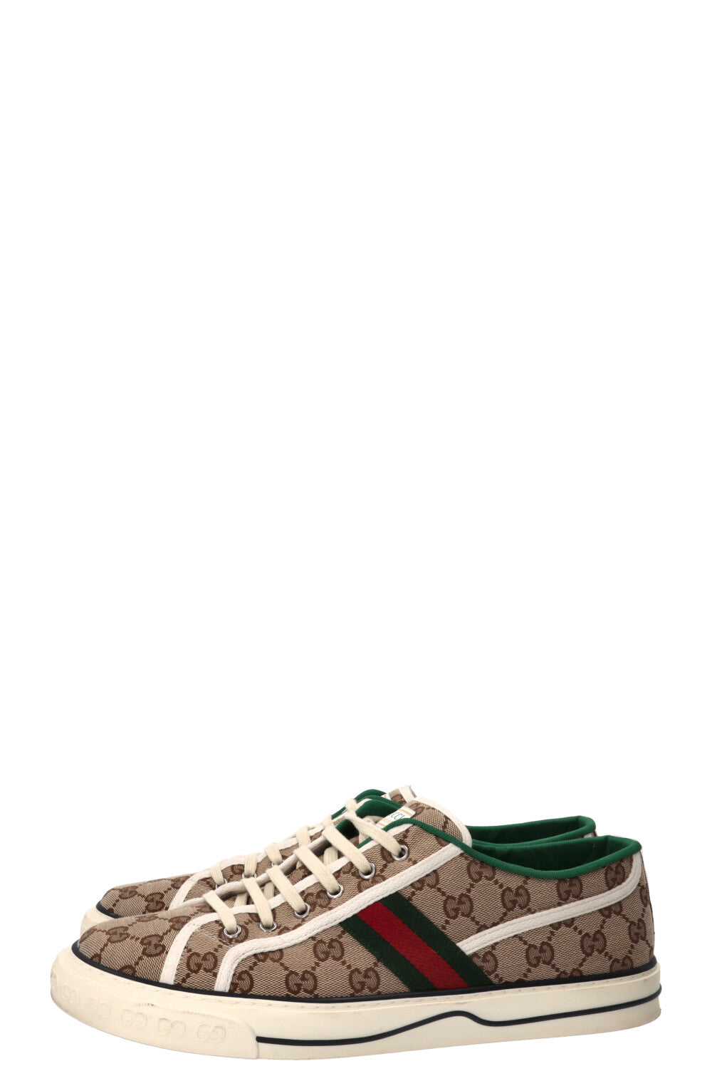 GUCCI Tennis Sneakers Canvas Beige