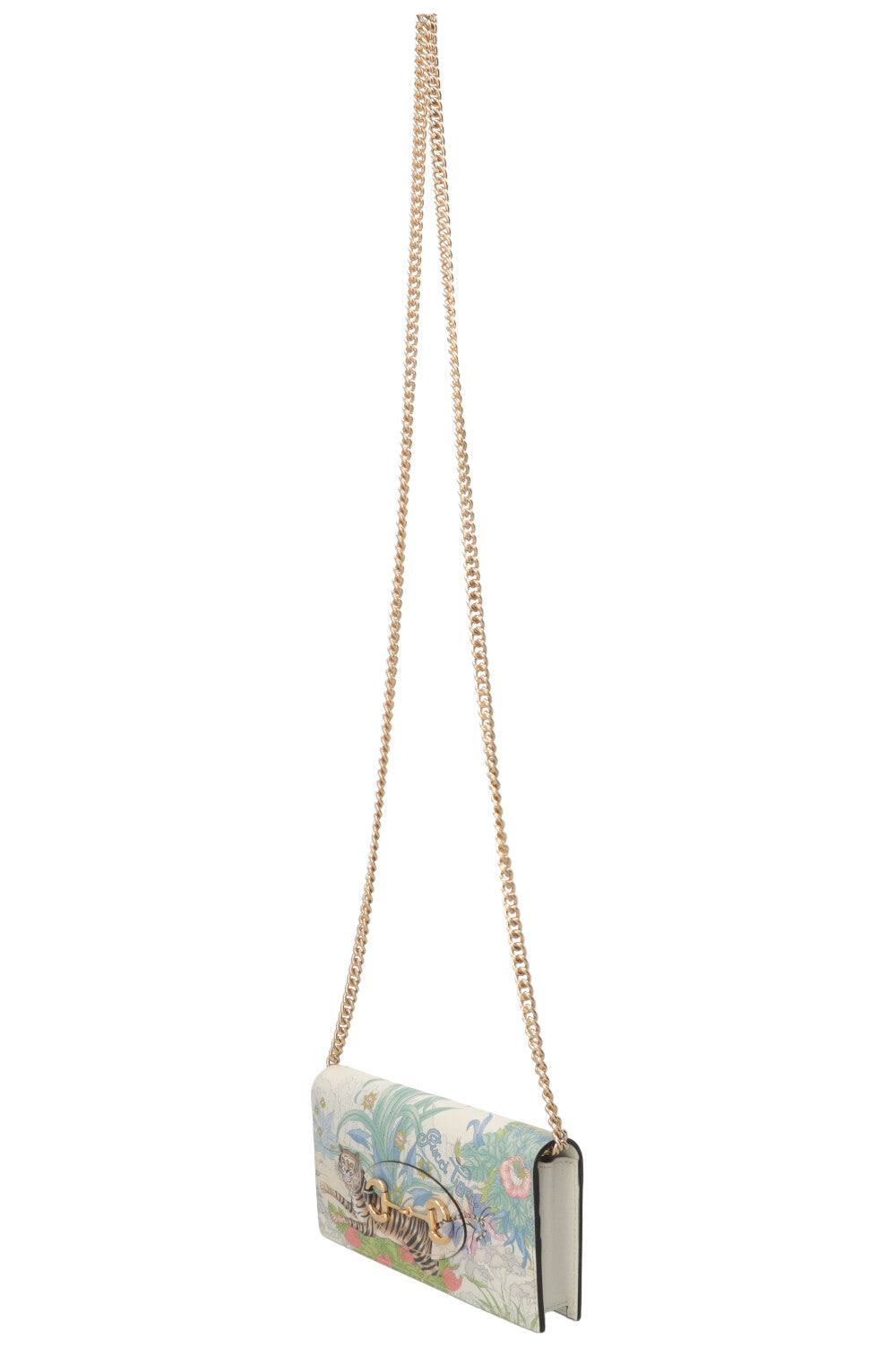 GUCCI Tiger Horsebit 1955 Wallet On Chain Leather Multicolor