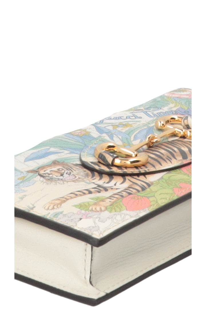 GUCCI Tiger Horsebit 1955 Wallet On Chain Leather Multicolor
