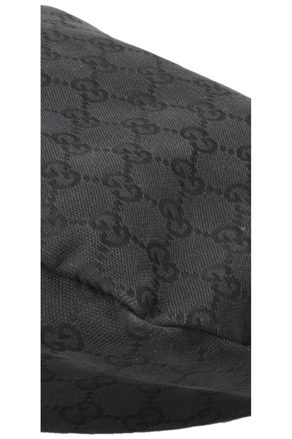 GUCCI Vintage Bamboo Handle Hobo Bag Canvas Black