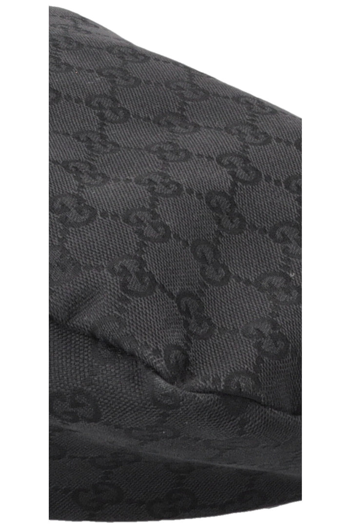 GUCCI Vintage Bamboo Handle Hobo Bag Canvas Black
