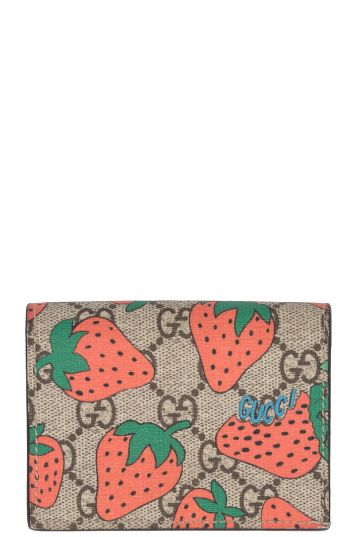 GUCCI Wallet GG Supreme Strawberries