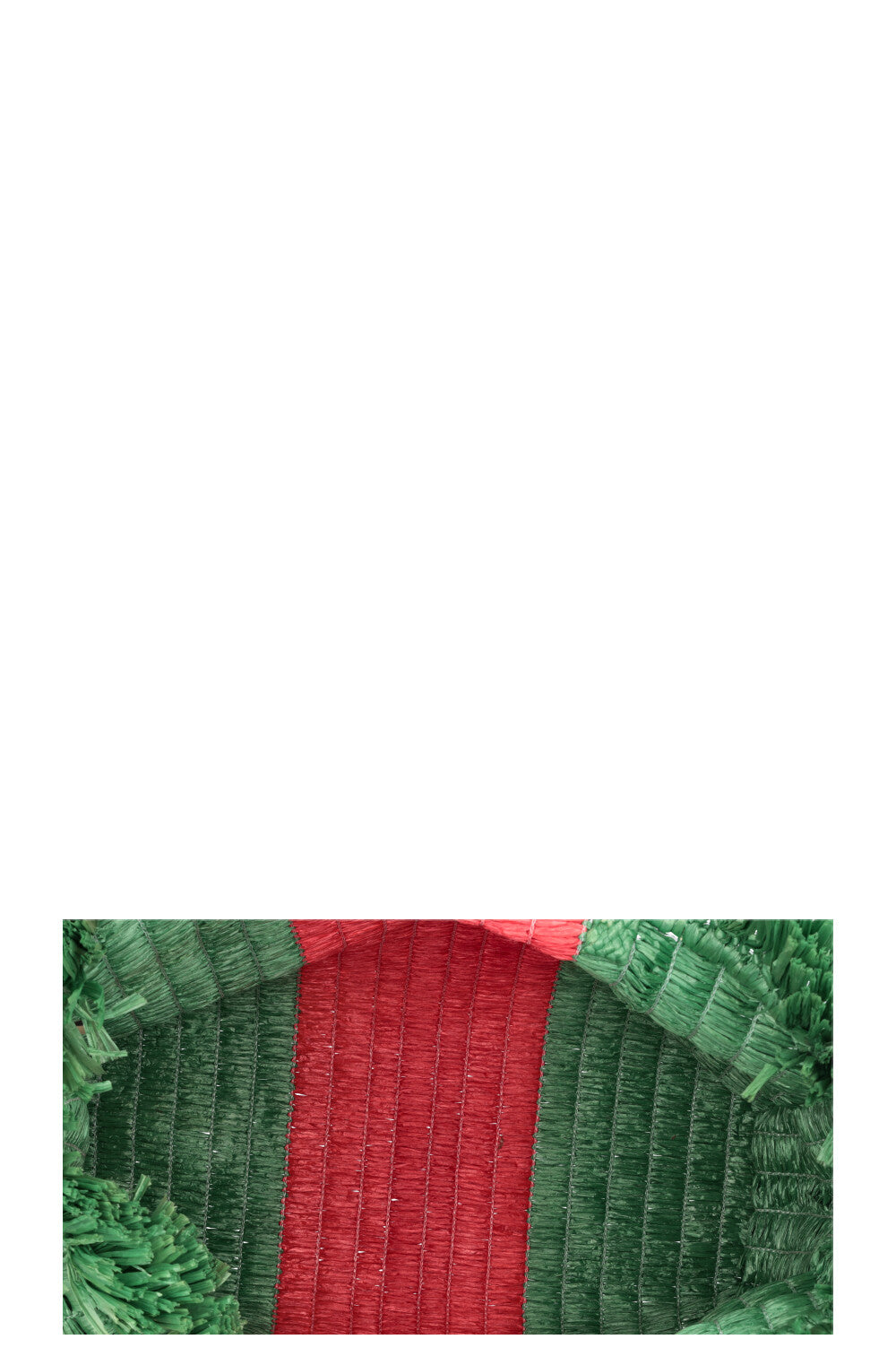 GUCCI Web Raffia Tote Bag Green Red