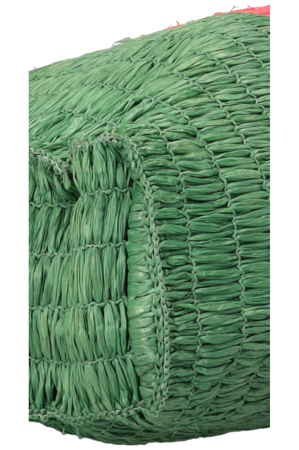 GUCCI Web Raffia Tote Bag Green Red