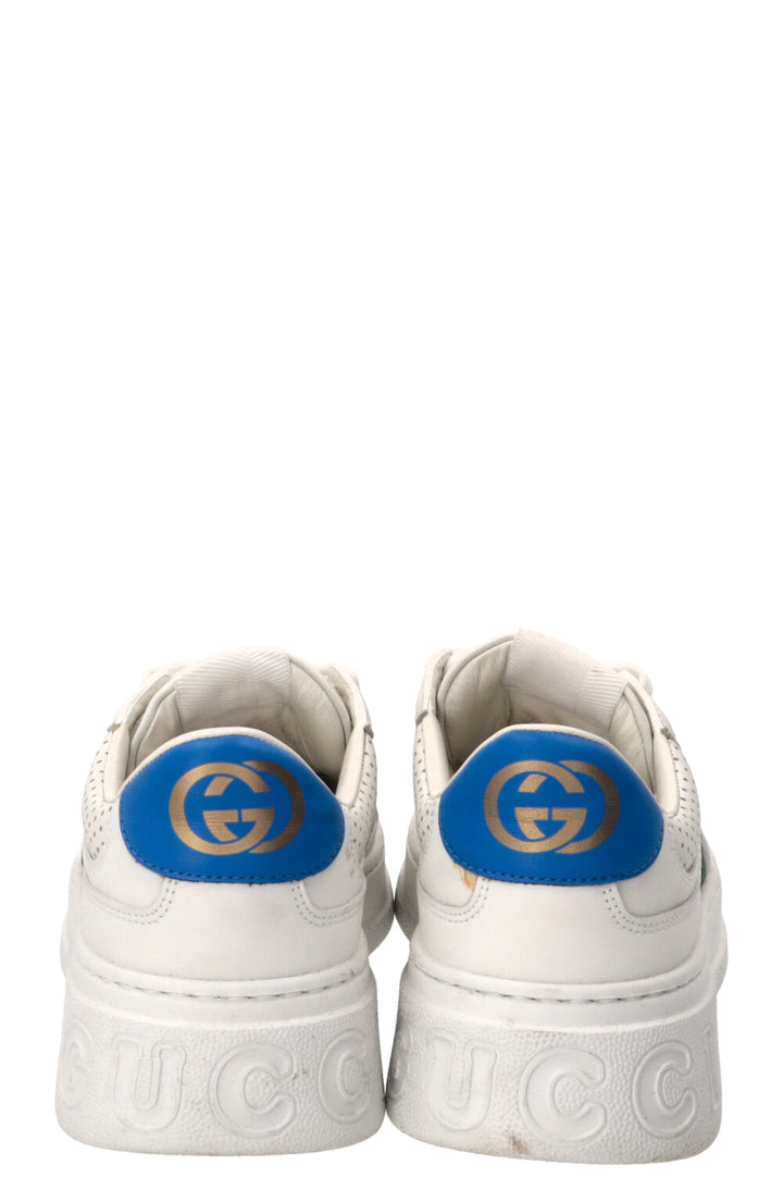 Baskets Gucci Web en cuir de veau blanc