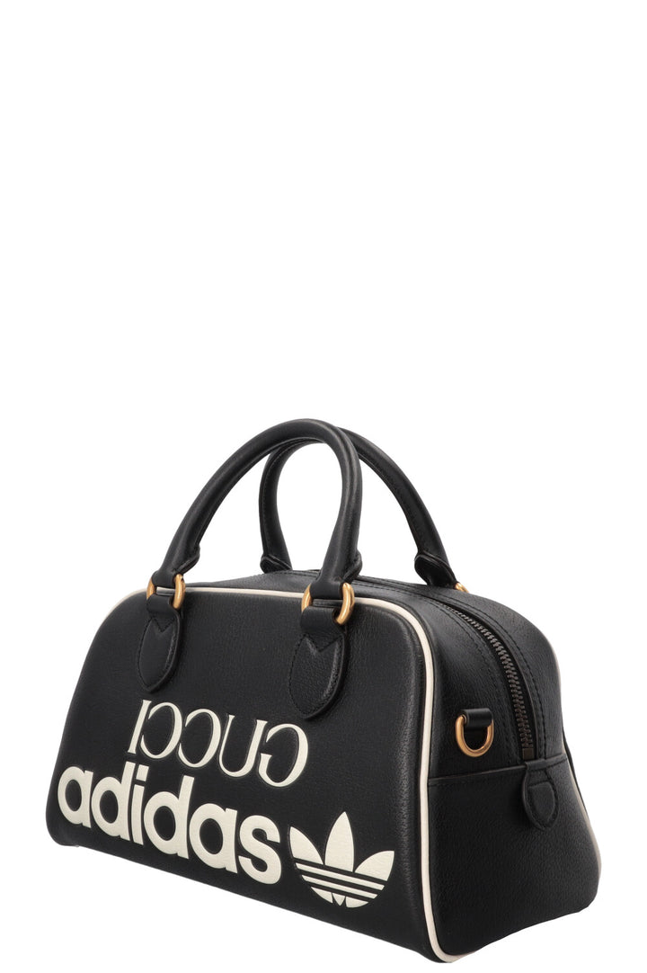 GUCCI X ADIDAS Mini Duffle Bag Leather Black White